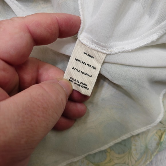 Chelsea & Violet Mini Skirt Women's Medium Green & Yellow Smocked Elastic Waist - Picture 9 of 12